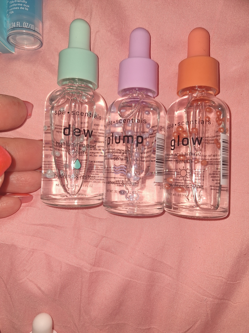 Glow, Plump & Dew Serum Trio - Peach, Lavender & Mint